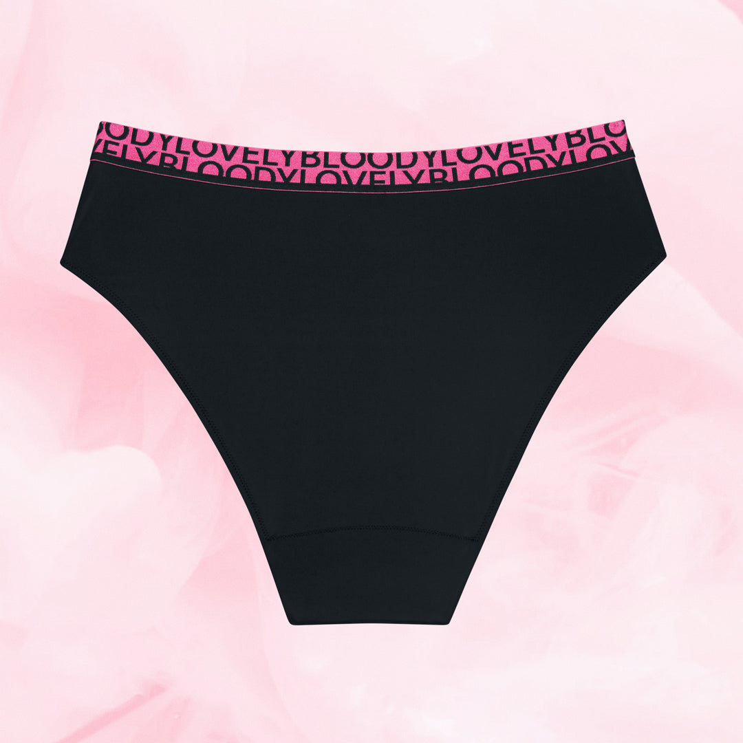 Culotte menstruelle High Leg Light, offre confort et absorption pour flux légers. Réutilisable, elle favorise une sensation de sécheresse et durabilité écologique.