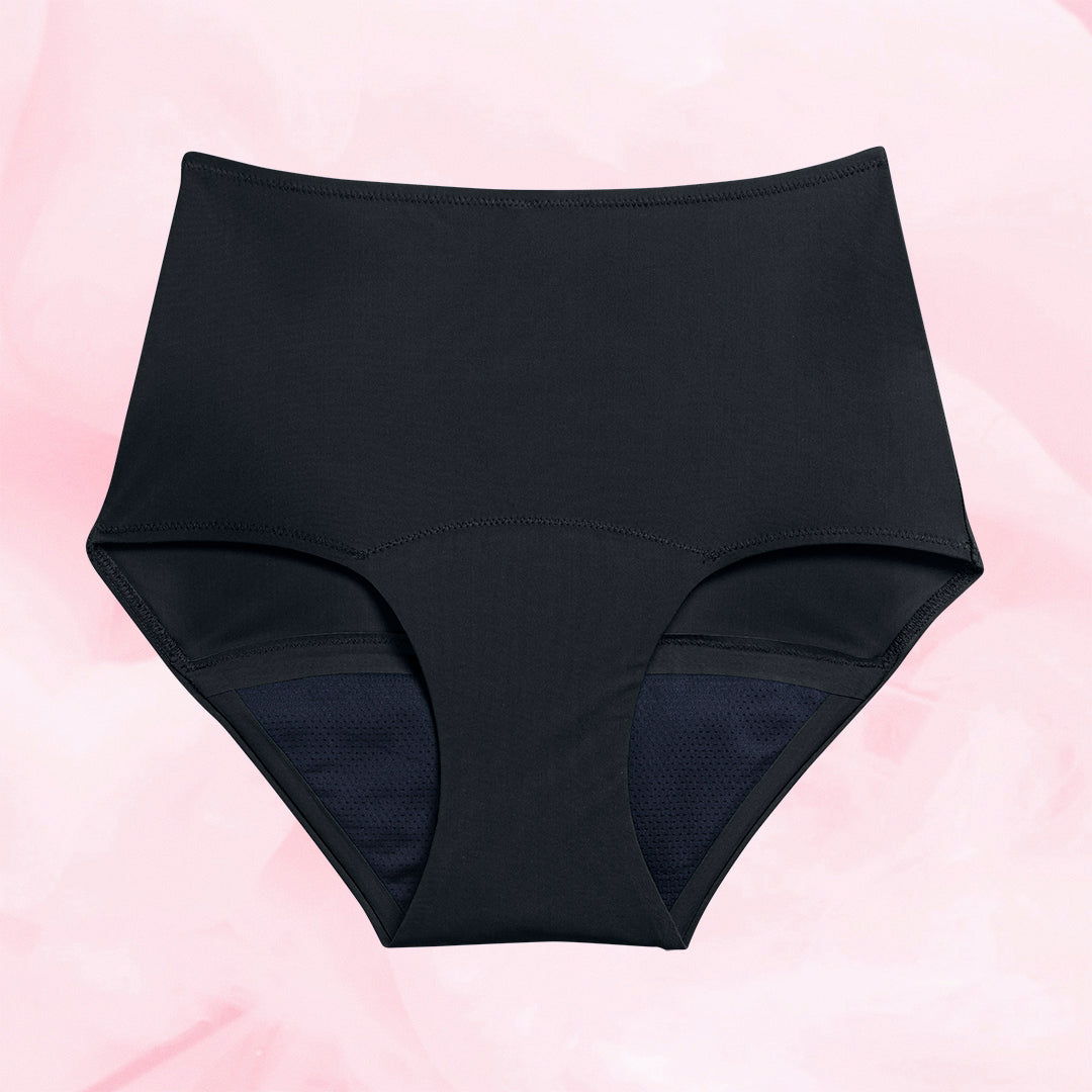 Culotte menstruelle High Waist Heavy, absorbante et réutilisable, offrant jusqu'à 12 heures de protection, avec trois couches pour un confort optimal.