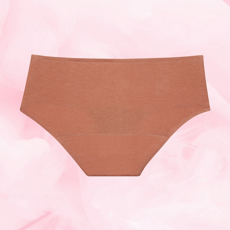 Culotte menstruelle Confort Premium Hipster Moderate, en tissu doux et soyeux, offrant protection et confort quotidien.