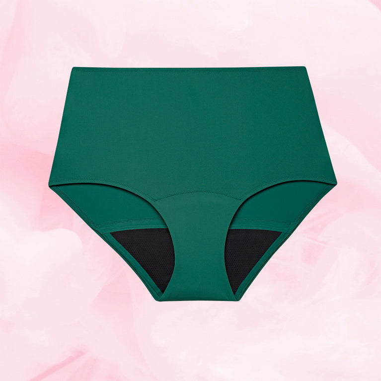 Culotte menstruelle Pack Petits Pois, coupe High Waist, pour flux abondants, avec motifs pois dentelle, offrant confort et protection maximale.