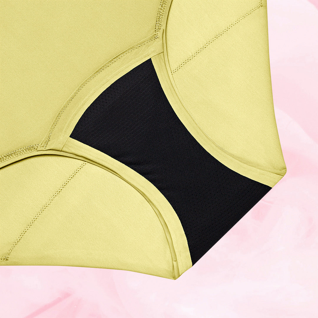 Culotte Menstruelle High Waist Heavy, tissu absorbant et réutilisable, offrant confort et protection jusqu'à 12 heures pendant les règles abondantes.