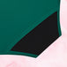 Culotte Menstruelle High Waist Moderate, gros plan sur le tissu élastique vert et noir, offre confort et protection jusqu&