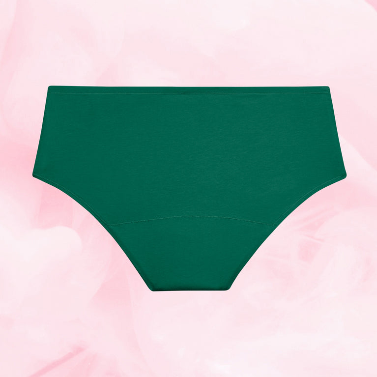 Culotte menstruelle ComfortFit Essentielle Hipster Heavy, offrant protection fiable, coupe hipster basse, gousset ajusté pour maintien optimal et technologie TriTech Performance anti-fuite.
