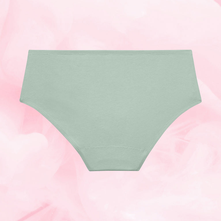 Gros plan sur la culotte menstruelle ComfortFit Essentielle Hipster Light, conçue pour une protection durable et confortable avec technologie TriTech Performance et gousset ajusté.