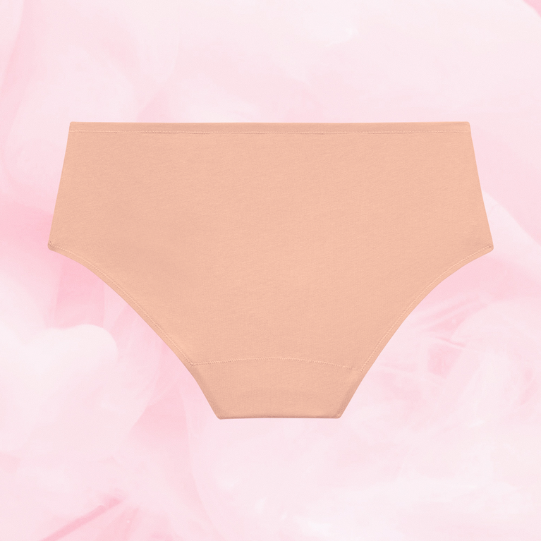 Culotte menstruelle ComfortFit Essentielle Hipster Light, gros plan sur le tissu et les bords fins pour une protection discrète et ajustée.