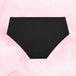 Culotte noire Pack Best-seller, haute, à plat sur fond rose.