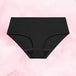 Pack Best-seller : culotte menstruelle noire, style bikini, sur fond rose.