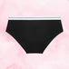 Culotte menstruelle noire avec ceinture logo V, lot de 3, Hipster Essentielle pour flux abondant, technologie TriTech 2.0.