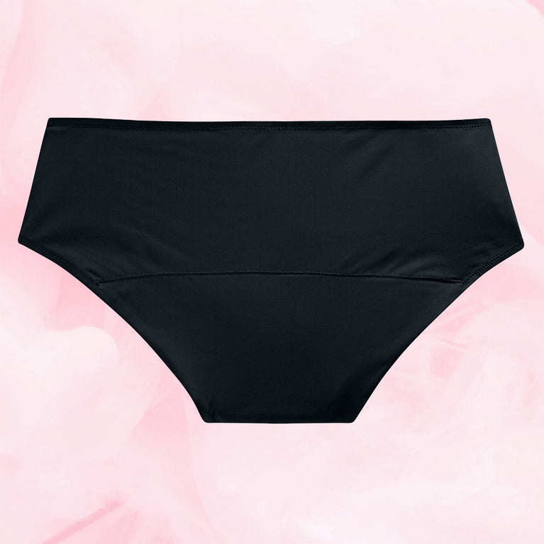 Culotte menstruelle Hipster Side Lace Heavy avec dentelle sur les hanches, conçue pour flux abondants, offrant confort et protection jusqu'à 12 heures.