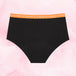 Culotte menstruelle Ados - Brief Logo Waistband Moderate, taille haute, gousset triple couche, coton biologique, ceinture à motifs « Fearless », pour confort et confiance.