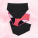 Lot de 3 culottes menstruelles Ados - Hipster Print Lot x3 Moderate, sur une table, offrant confort et protection pour flux modéré.