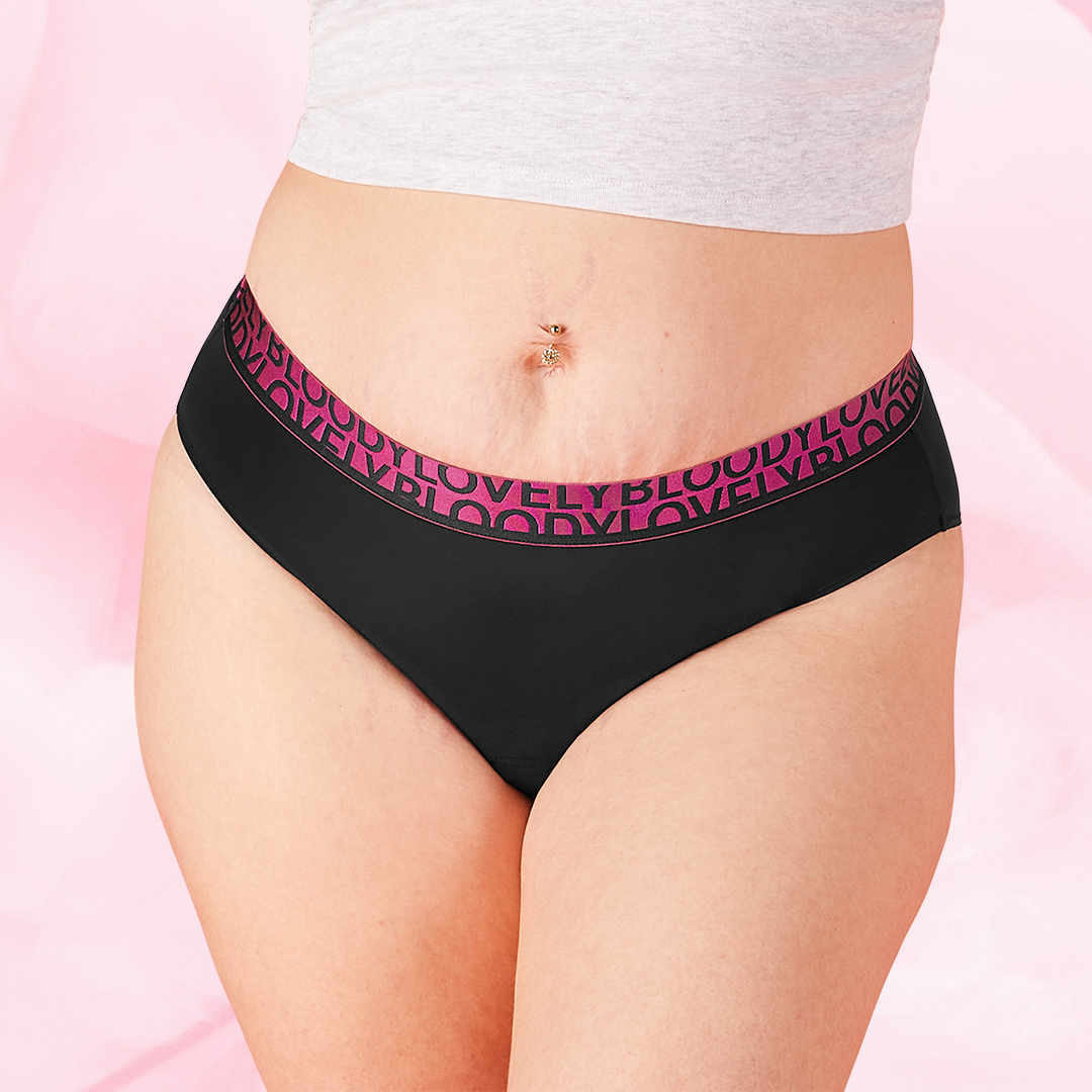 Culotte menstruelle ComfortFit High Leg Modéré avec taille élastique BLOODY LOVELY.