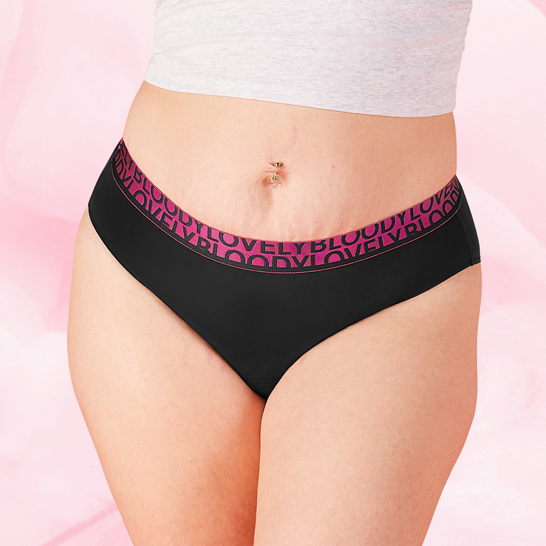 Culotte menstruelle ComfortFit High Leg Modéré avec taille élastique BLOODY LOVELY.