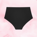 Culotte menstruelle ComfortFit High Waist Moderate, conçue pour protection fiable, avec gousset ComfortFit et technologie TriTech Performance, vue sur fond rose.
