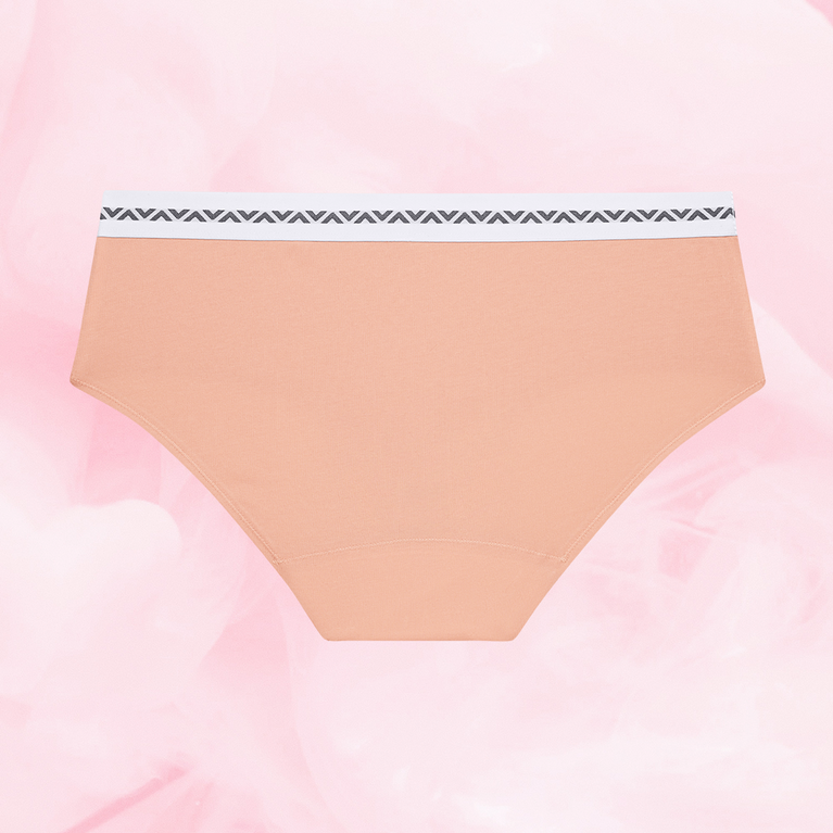 Culotte menstruelle ComfortFit Essentielle Hipster Logo Light avec logo visible, offrant protection fiable et ajustement optimal pour flux léger, jusqu'à 12 heures de confort.
